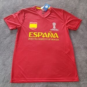 Fifa Red España Adult's Soccer Jersey Russia 2018 World Cup